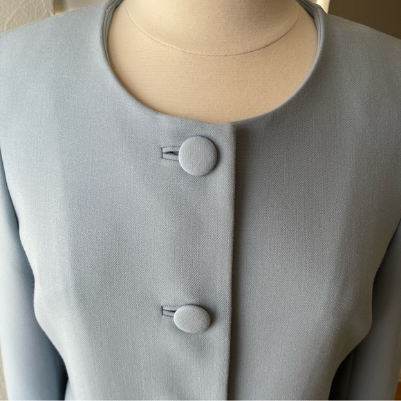 Karl Lagerfeld Paris Pantsuit Blazer Jacket 10 Light Blue - Picture 7 of 13